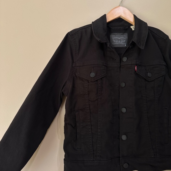 Black Denim Levi’s Jacket Size S - Picture 8 of 9